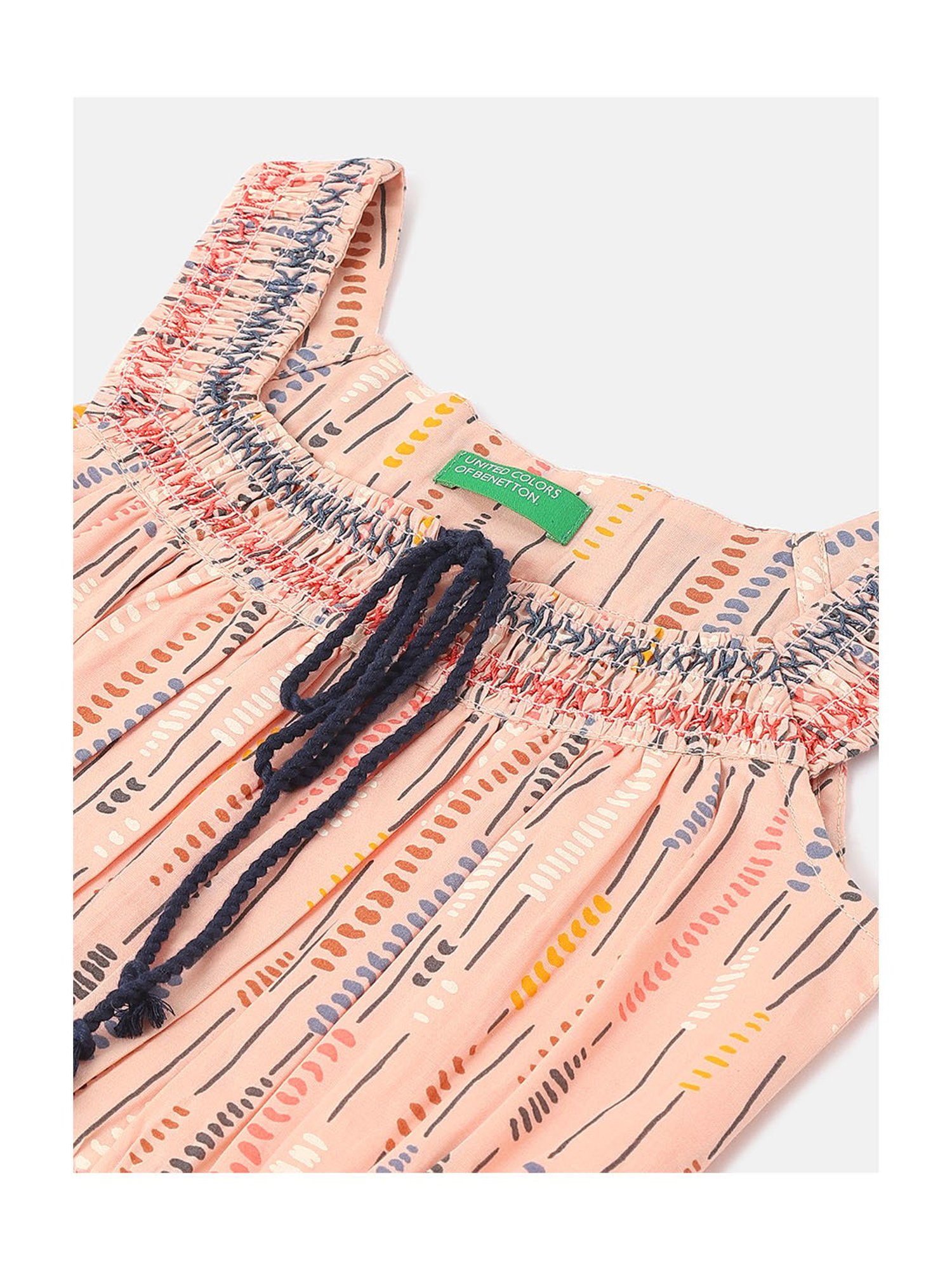United Colors of Benetton Kids Peach Printed Dress