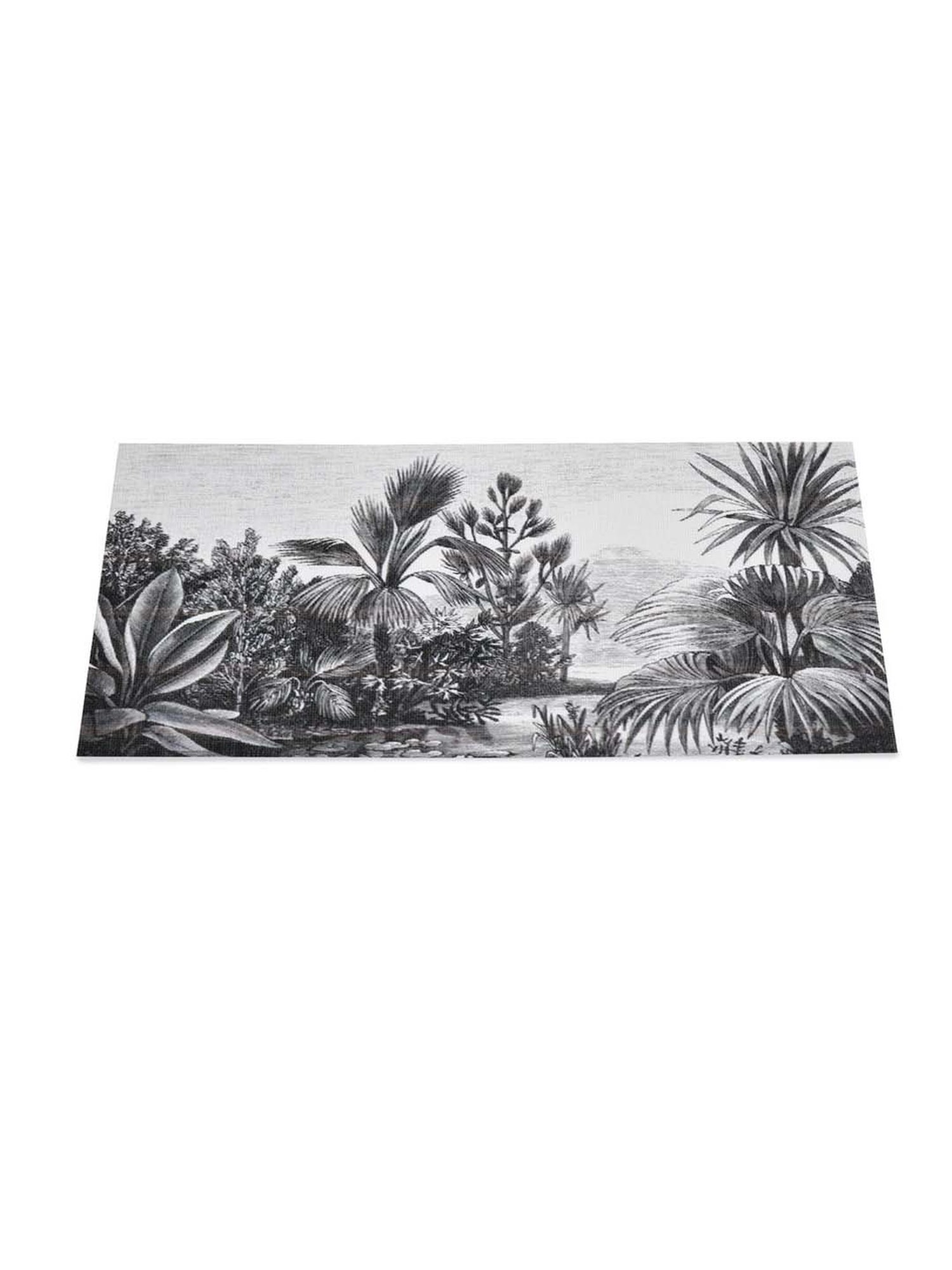 @home Grey & Black Pvc Nature Table Placemats - Set of 4