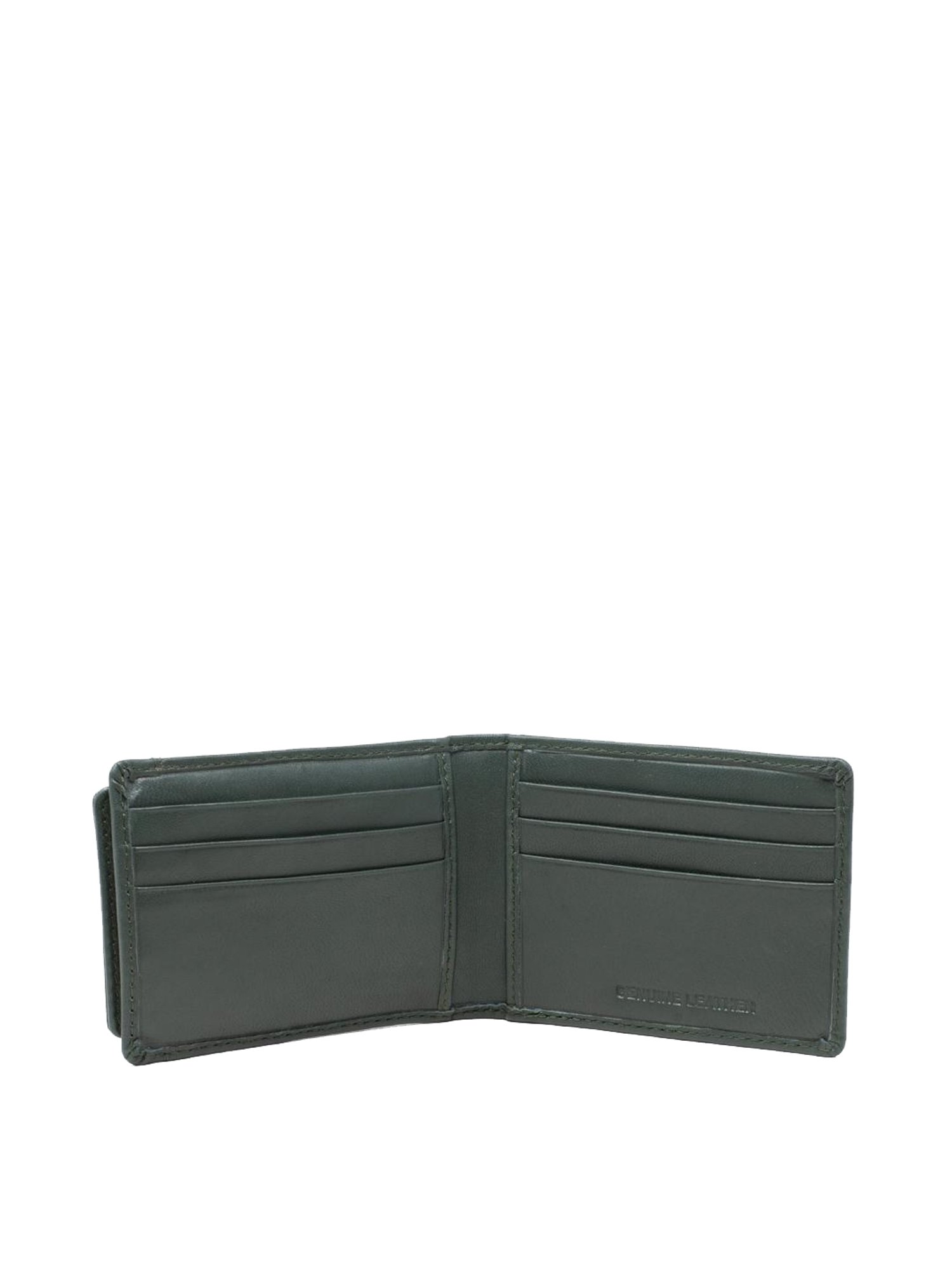 Tohl Marvao Green Casual Leather Bi-Fold Wallet,Keychain & Pen Holder Set for Men