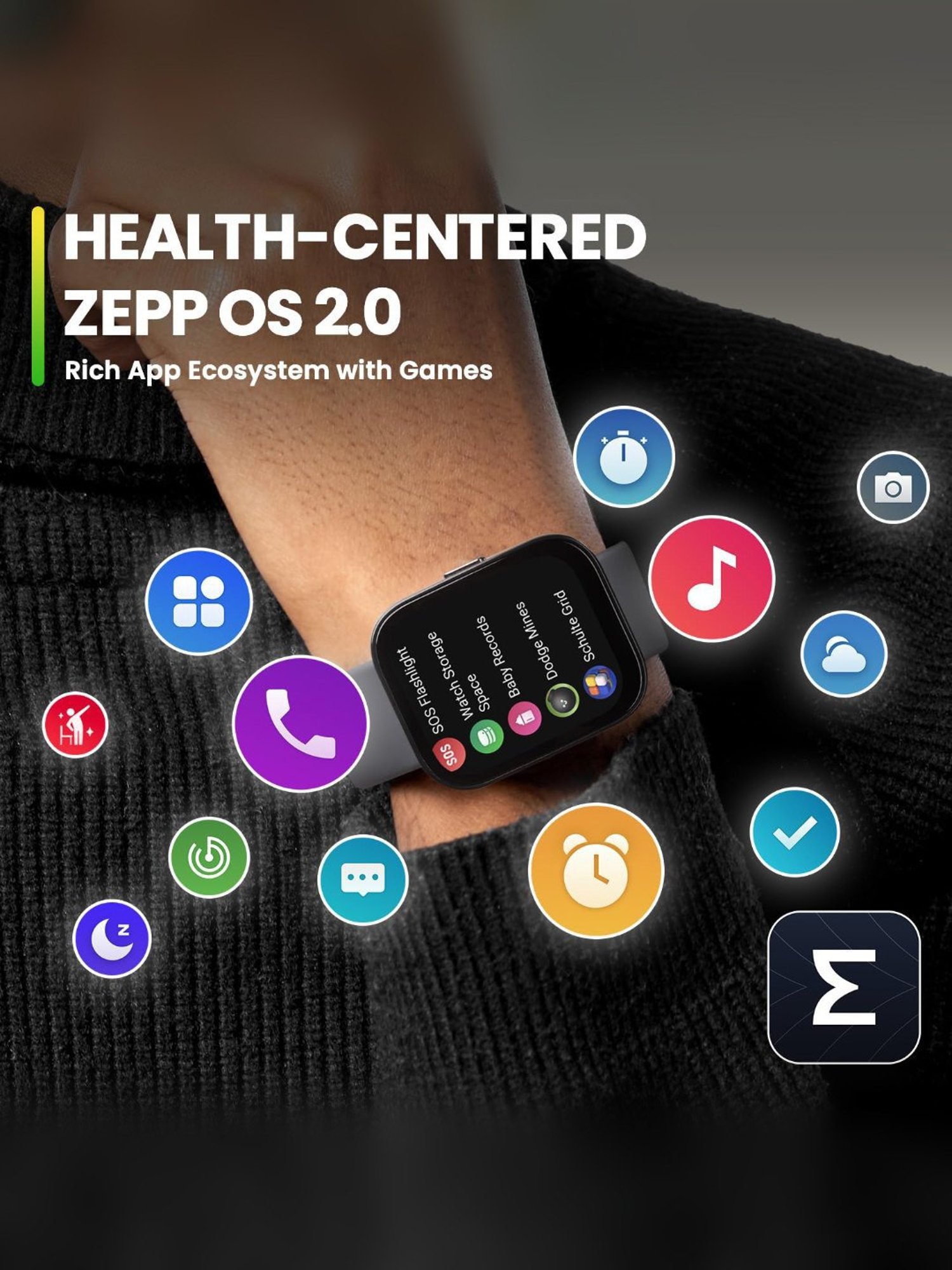 Amazfit Bip 5 BT Calling Smartwatch with 1.91 inch Ultra Large Screen & Alexa Built-in (Black)