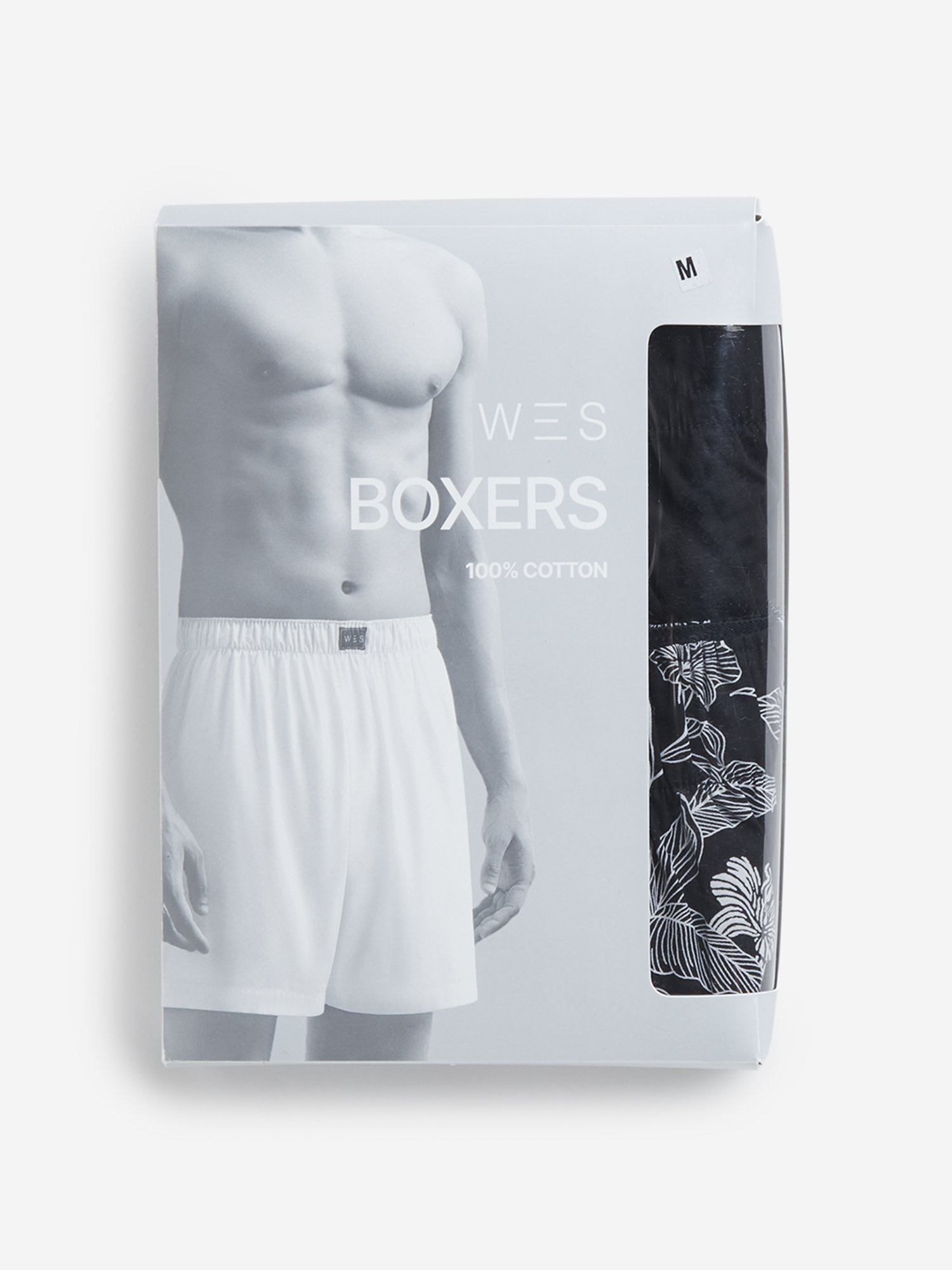 WES Lounge by Westside Black Floral Printed Cotton Boxers - Pack of 2