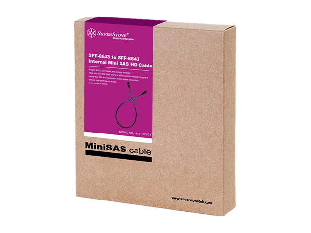 SilverStone 36 Pin Minisas Sff-8087 (Target) to SATA 7Pin (Host) + Sideband Cable 0.5M CPS03-RE Components Other RL-CPS03-RE