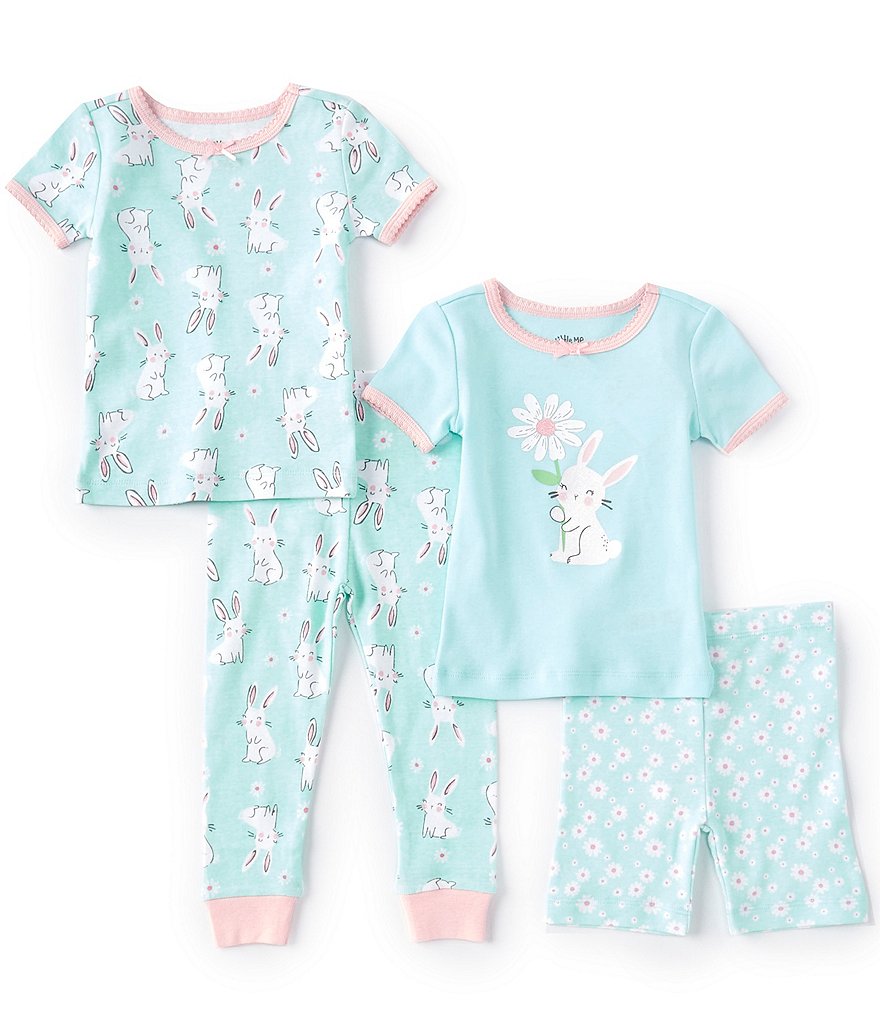 Little Me Baby Girls 12-24 Months Bunny Four-Piece Pajama Set