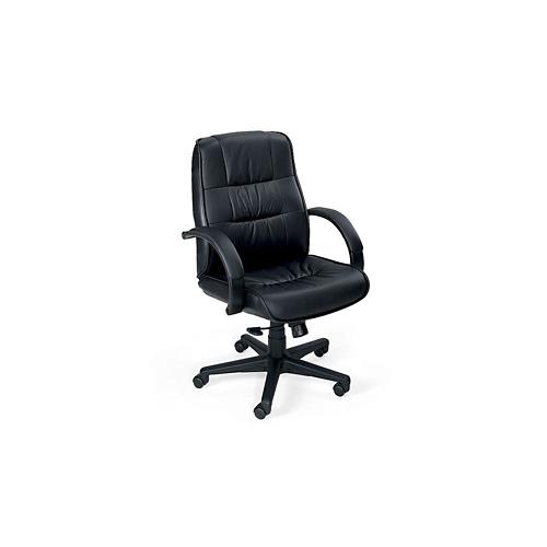 Ace Leather Desk Chair Black Leather