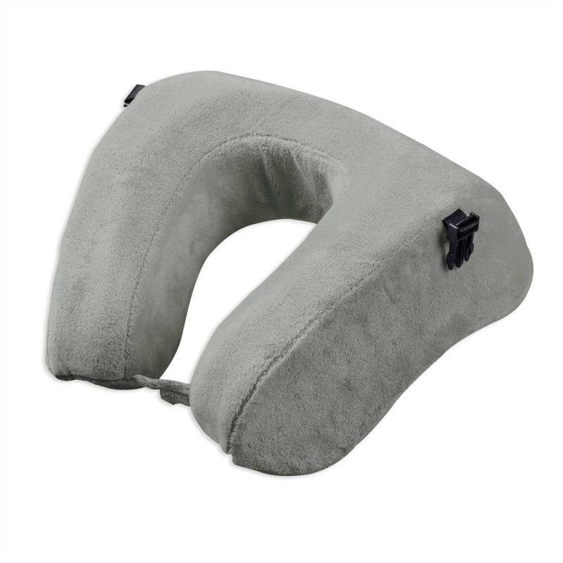 Brookstone Commuter Travel Neck Pillow - Gray