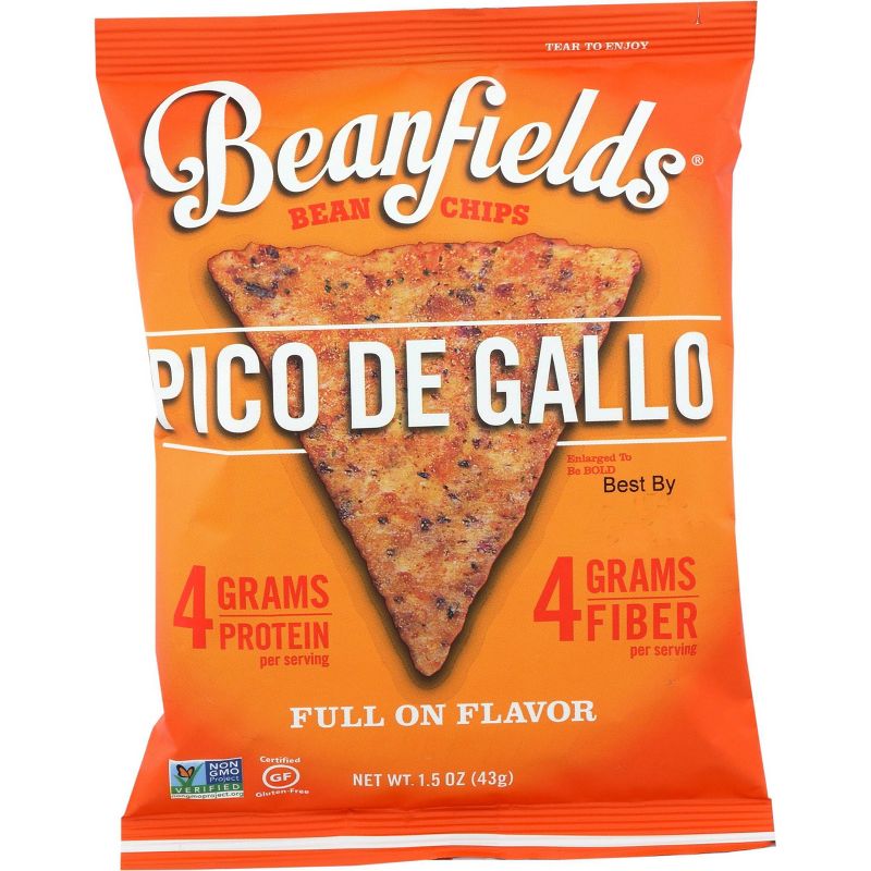 Beanfields Pico De Gallo Bean and Rice Chips 1.5oz 24 pk
