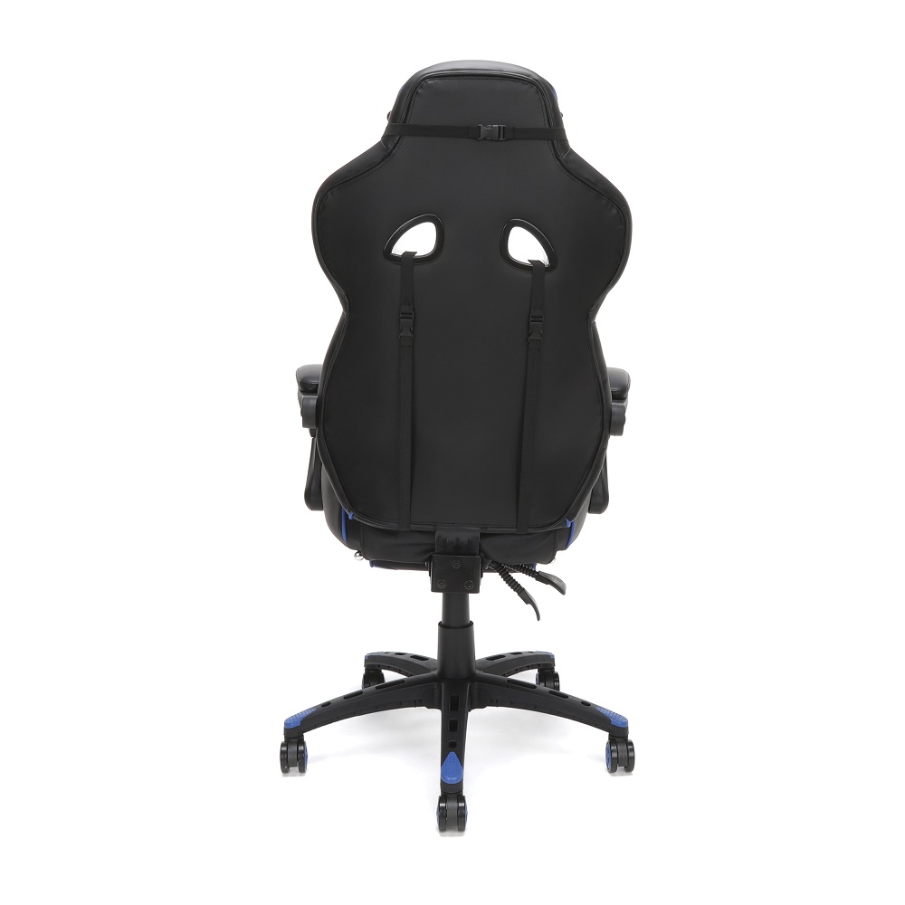 RESPAWN 110 Racing Style Gaming Chair, Reclining Ergonomic Leather Chair with Footrest, in White (RSP-110-WHT)
