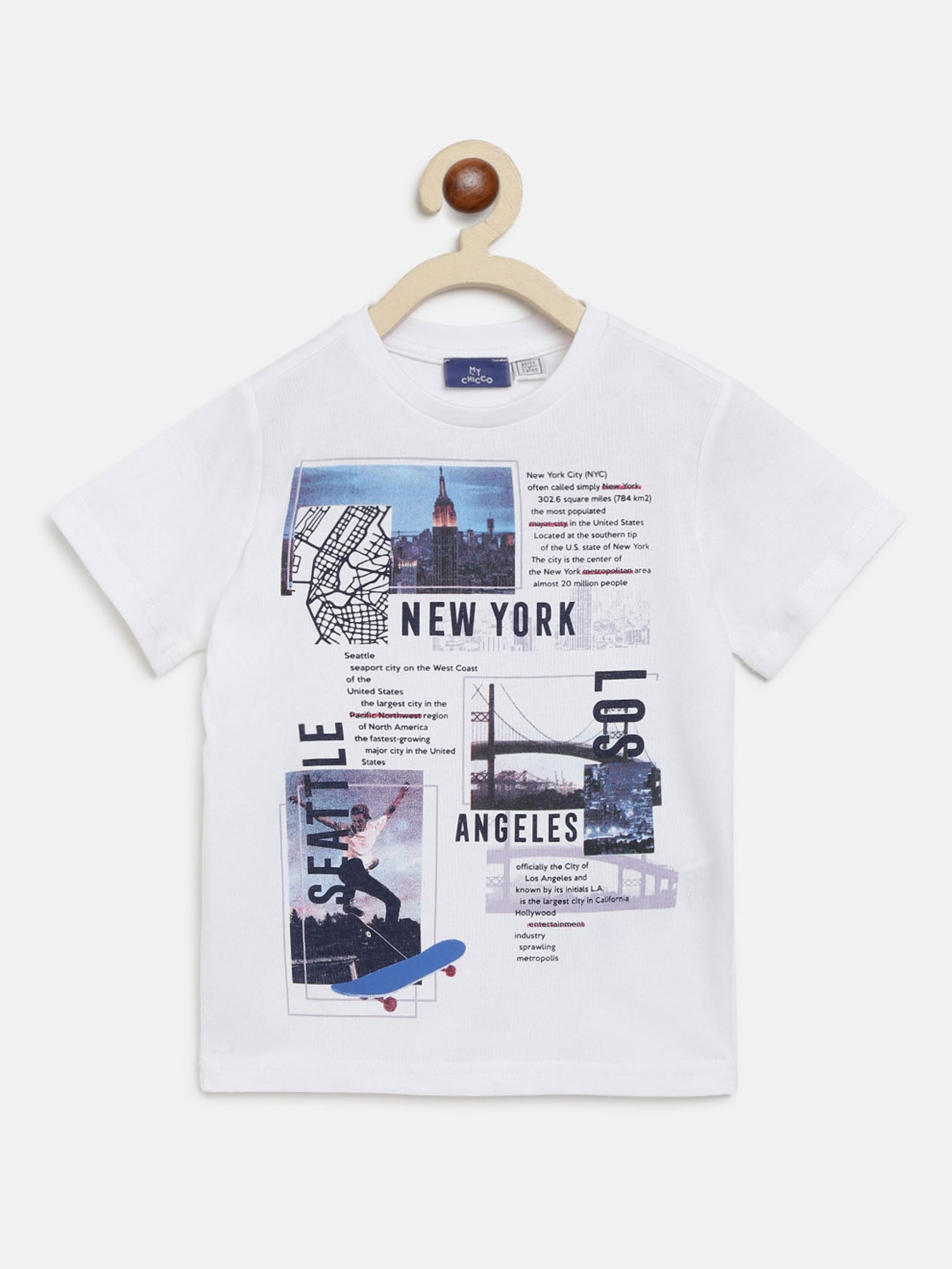 Chicco Kids White Printed T-Shirt