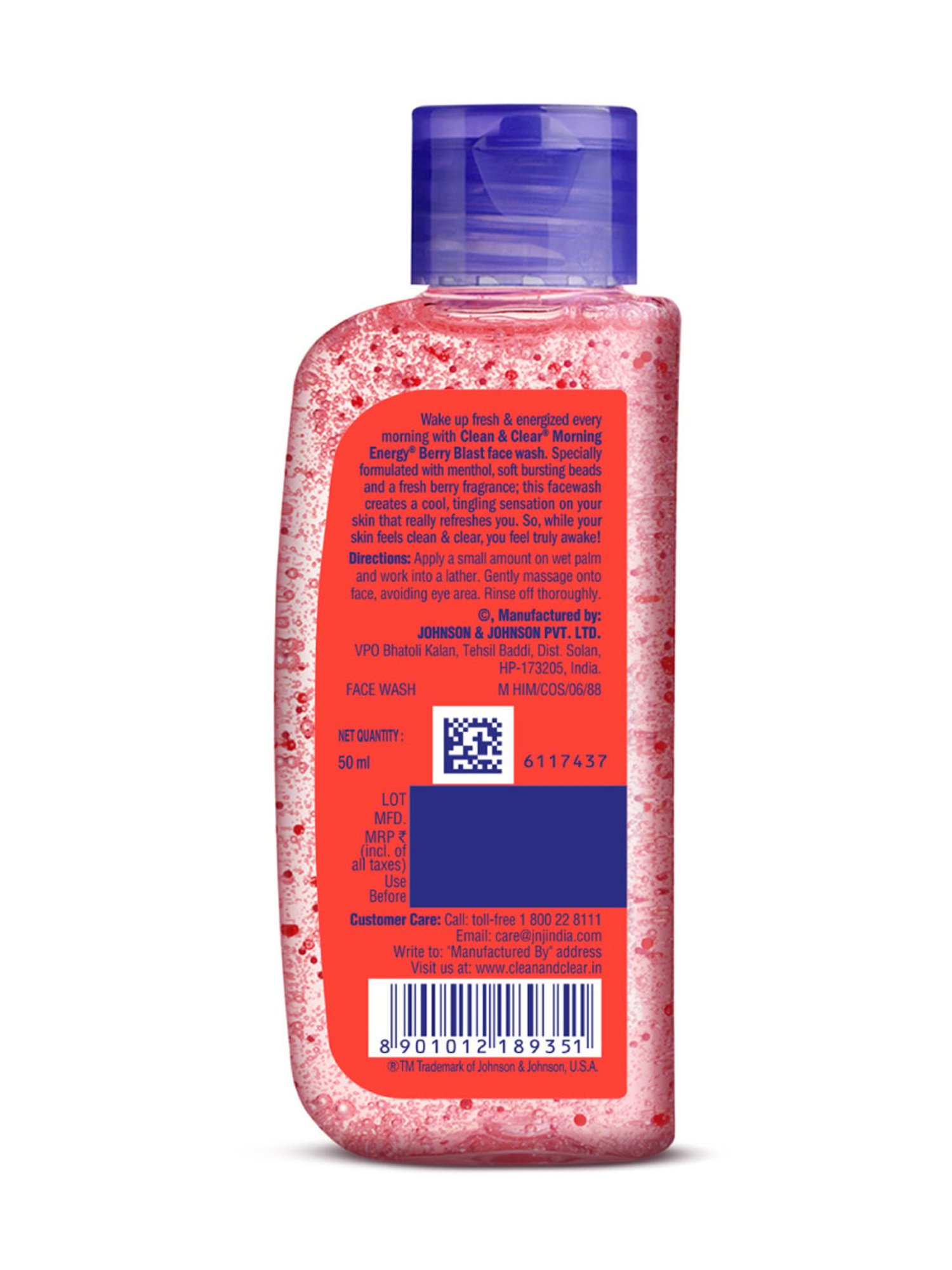 Clean & Clear Morning Energy Berry Blast Face Wash - 50 ml
