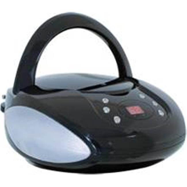 GPX BC112B Radio/CD Player BoomBox - 1 x Disc Integrated - Black LED - CD-DA - 8 Hour Run Time BLACK