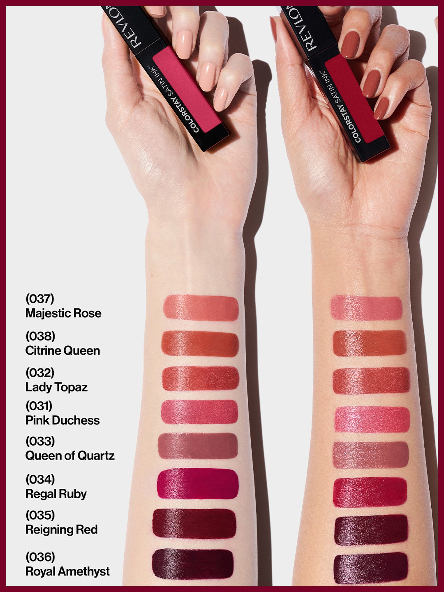 Revlon ColorStay Satin Ink Crown Jewels Liquid Lipstick Regal Ruby - 5 ml