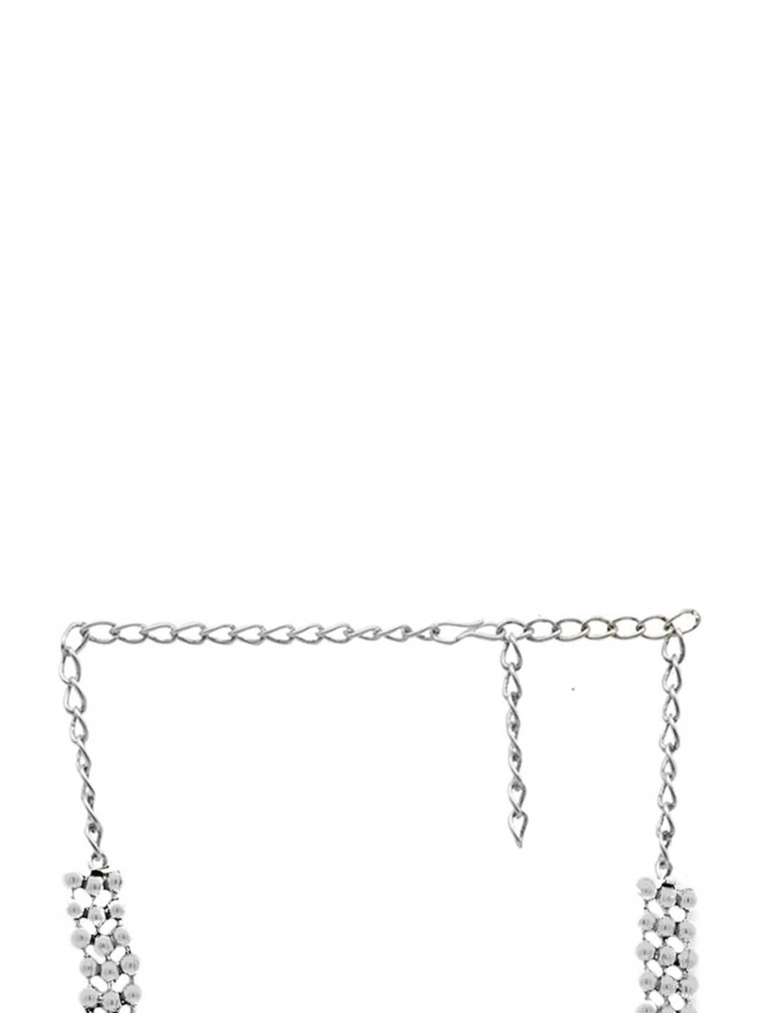 Teejh Ethnic Yashika Silver Oxidized Long Necklaces for Women