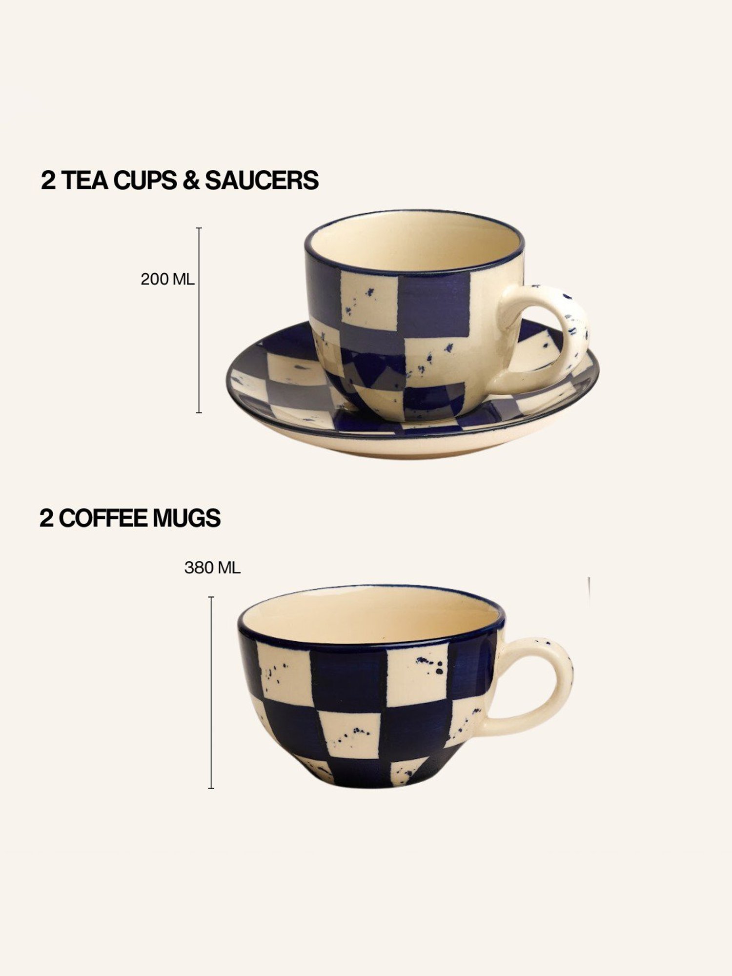 BlackCarrot Ceramic Dinner Set for Couple