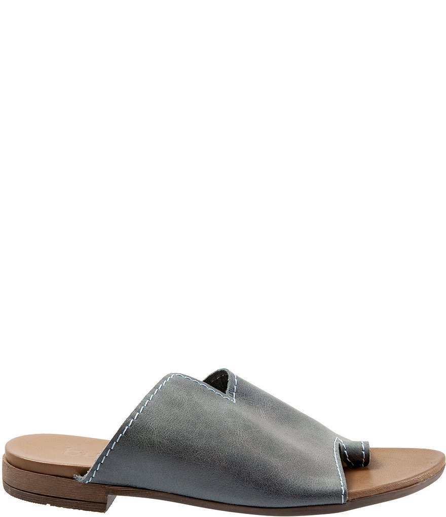 Bueno Tulla Toe Post Leather Slide Sandals