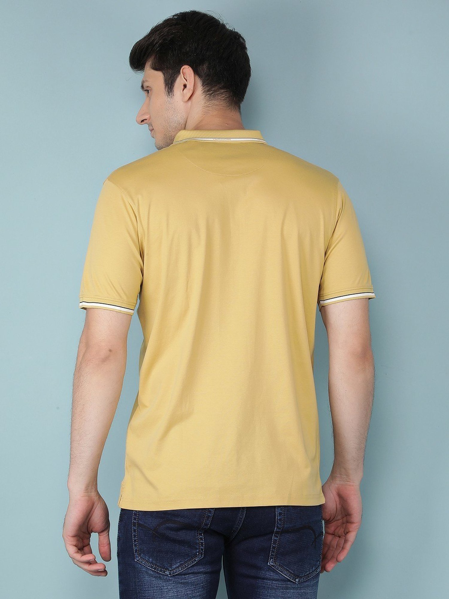 Crimsoune Club Mustard Slim Fit Polo T-Shirt