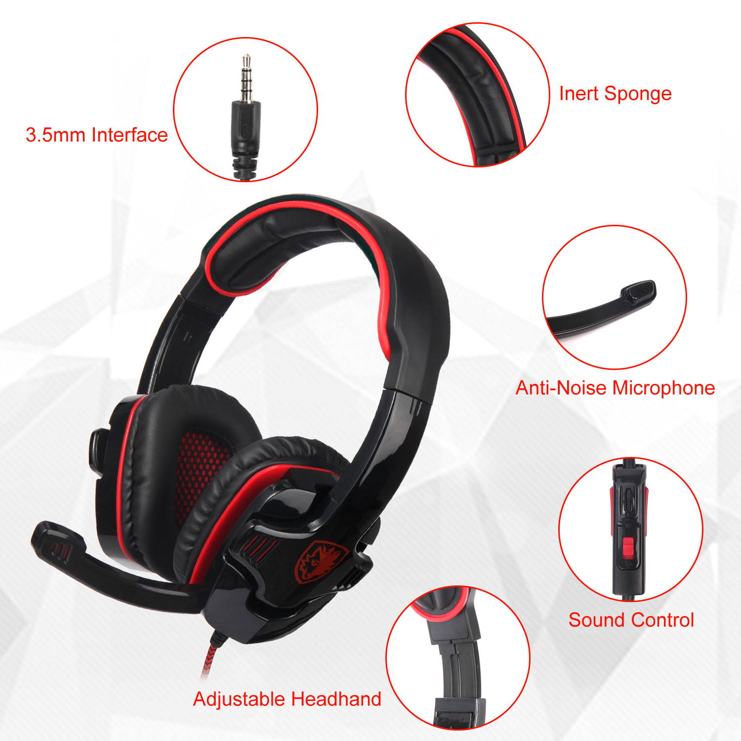 PS4 Gaming Headset, Stereo Gaming Headphone with Microphone Vibration for Laptop PC/Xbox one