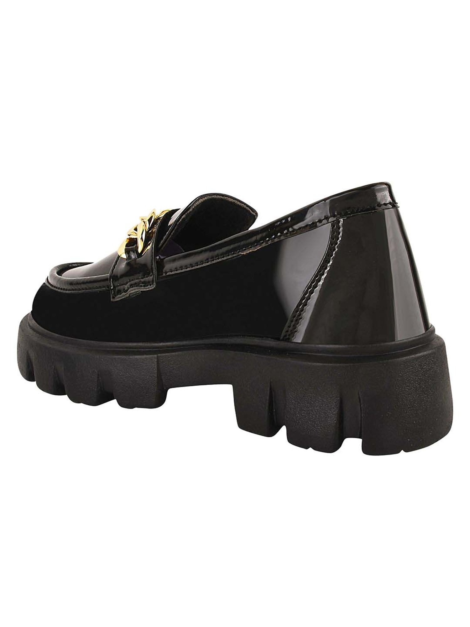Shoetopia Kids Black Casual Loafers