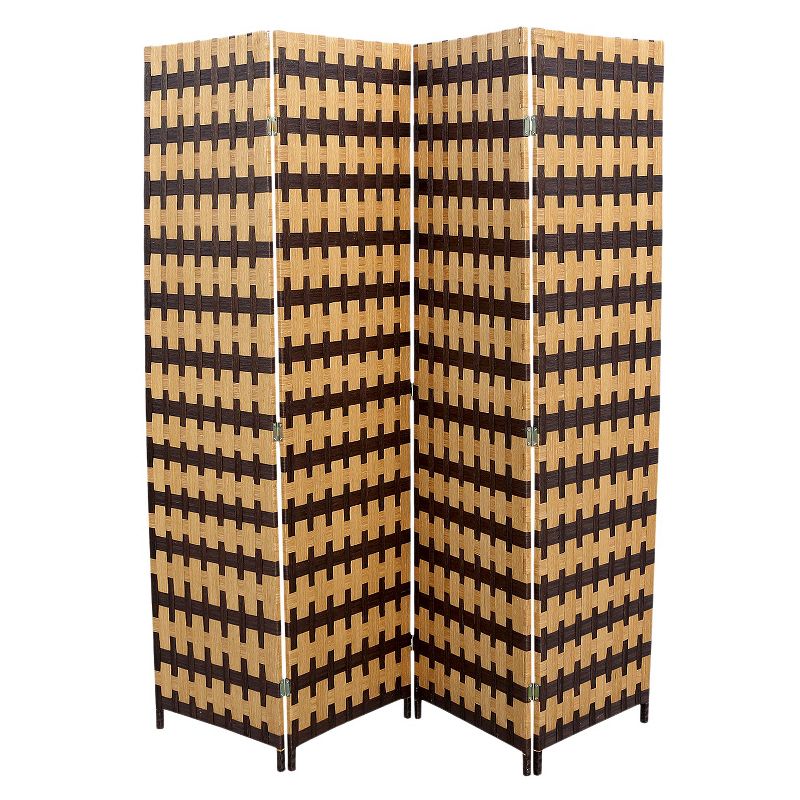 Ore International 4 Panel Paper Straw Weave Screen on 2" Legs