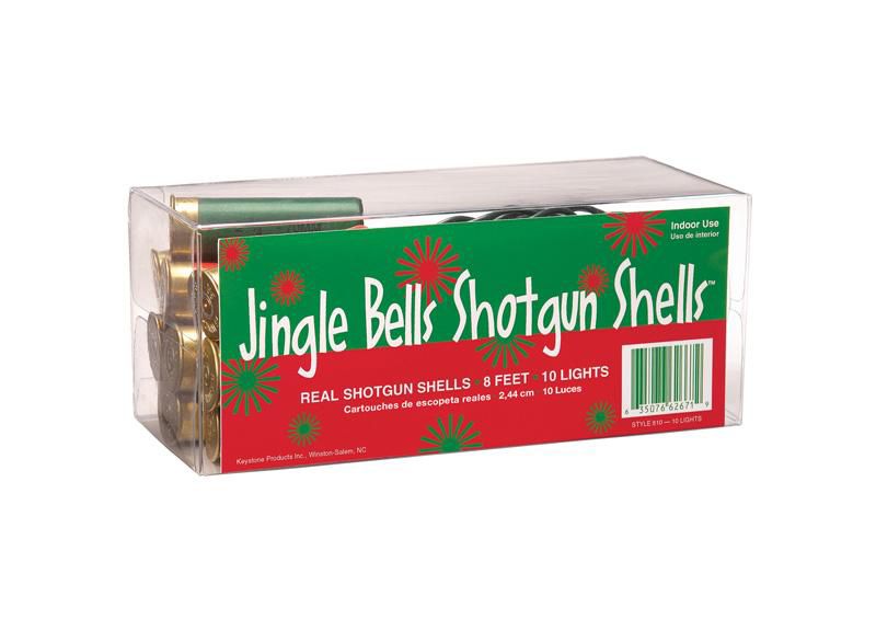 Keystone 10ct Remington Shotgun Shell Christmas Lights Red/Green - 7.2' Green Wire