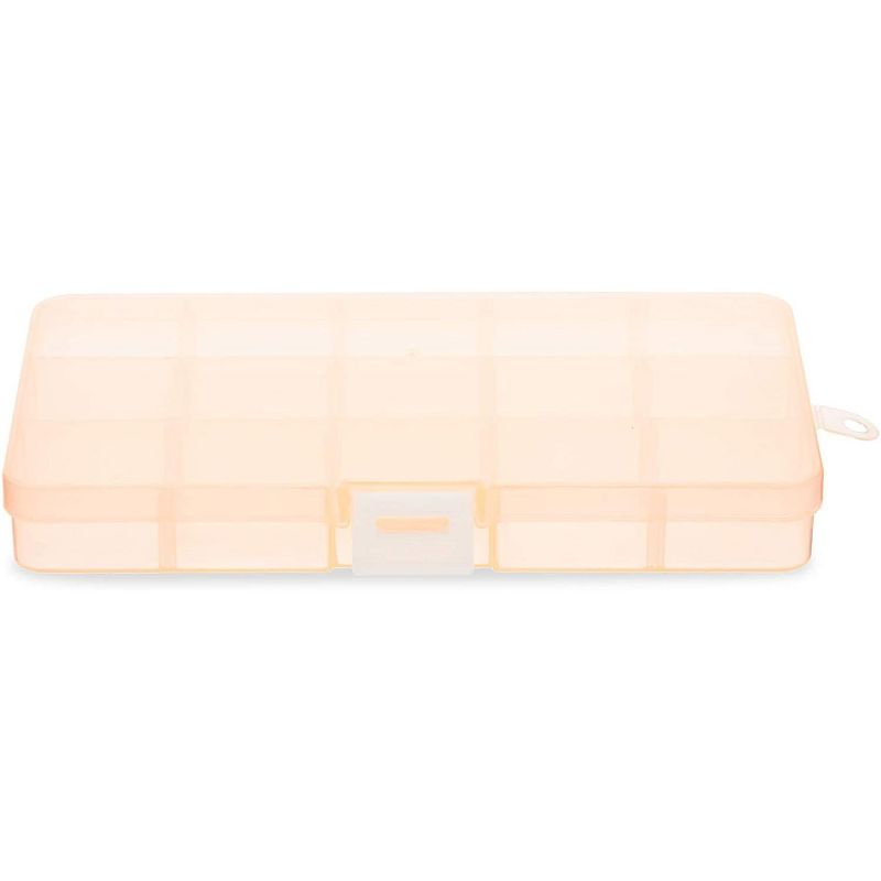 Bright Creations 6-Pack Plastic Bead Organizer Box with Dividers, 6 Colors Craft Supplies (7 x 4 x 1 in)