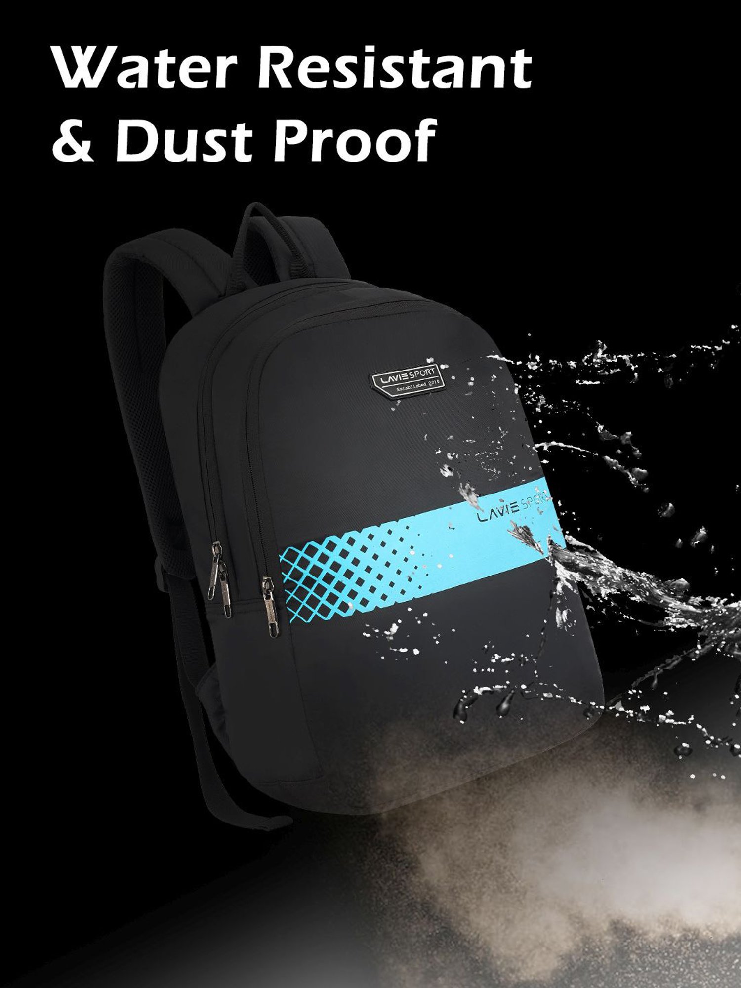 Lavie Sport Speedo 23L College Backpack For Boys & Girls|Men & Women (Black)