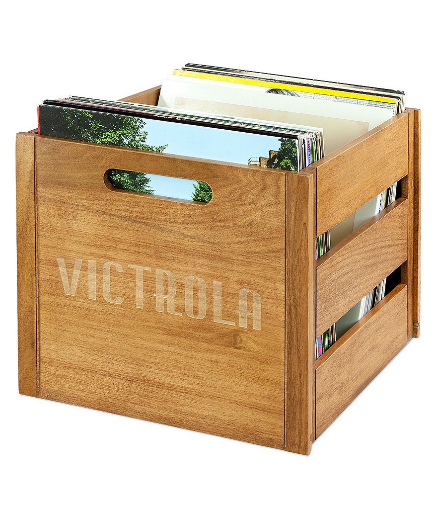 Victrola Wooden Record and Vinyl Crate