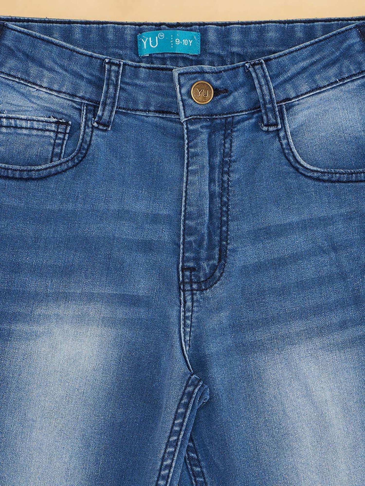 YU by Pantaloons Kids Blue Regular Fit Shorts