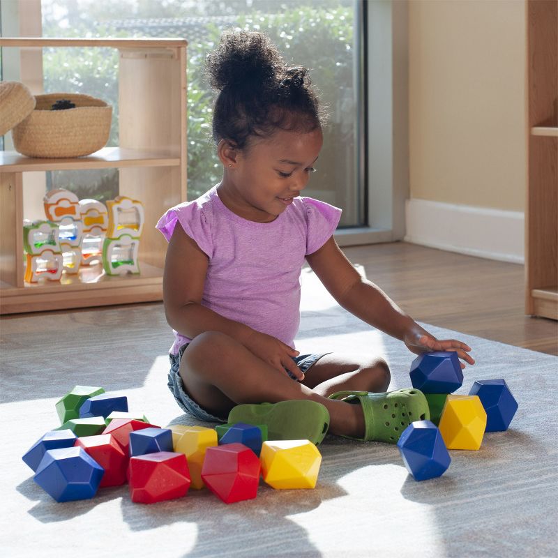 Edushape Gem Blocks Jumbo Manipulative Set  - 54 Pieces