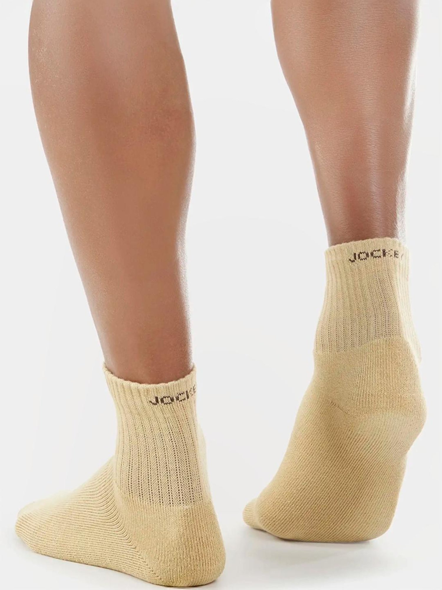 Jockey 7036 Brown Compact Terry Cotton Ankle Length Socks with Stay Fresh Treatment