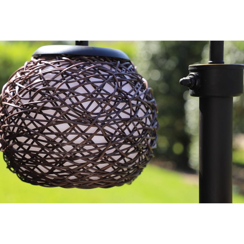 8" LED Solar Portable Outdoor Lantern with Flame - Techko Kobot