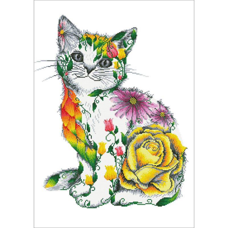 Diamond Dotz Diamond Embroidery Facet Art Kit 21.7"X30.7"-Flower Puss