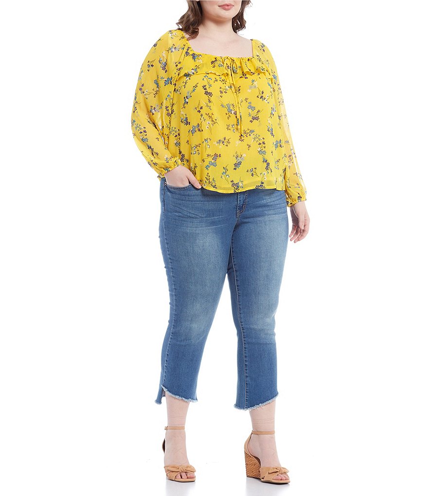 Jessica Simpson Plus Size JJ Red Dahlia Moroccan Border Print Fringe Hem Kimono Jacket