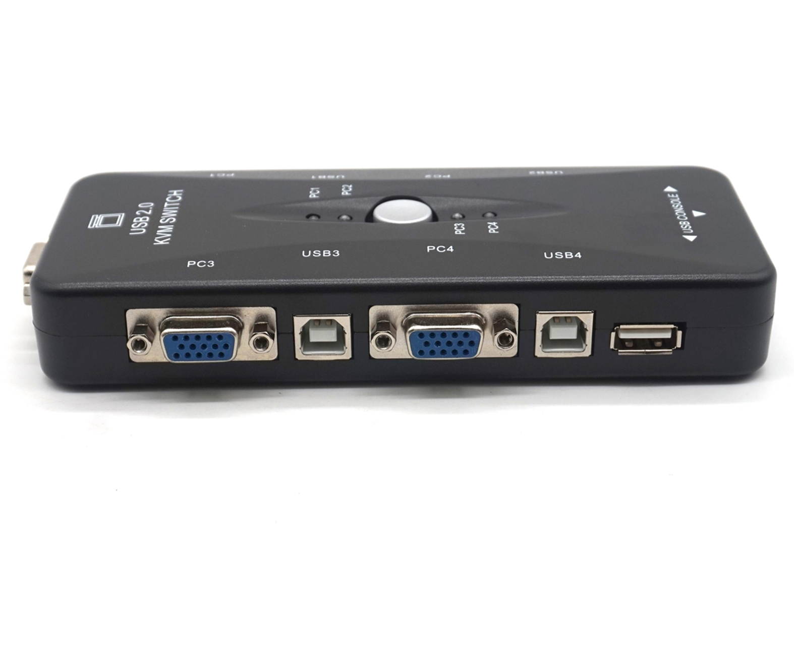 Plugadget 4 Ports USB2.0 KVM Switch Selector VGA Print Auto Switch Monitor Box VGA Splitter KVM Switch