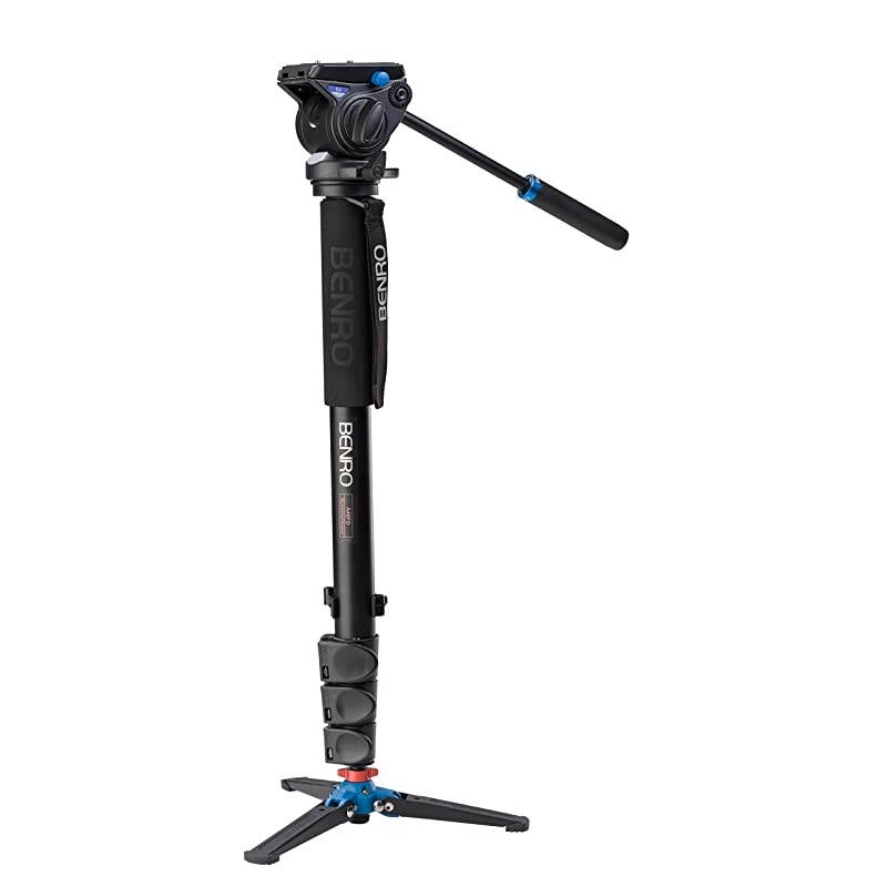 Aluminum 4 Series Flip-Lock Video Monopod Kit w/ 3-Foot Articulating Base and S4 Video Head (A48FDS4)