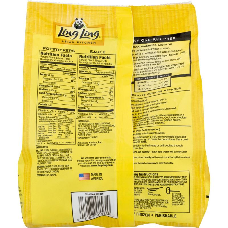 Ling Ling Asian Kitchen Frozen Pork and Vegetable Potstickers - 24oz