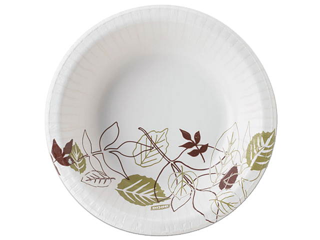 Dixie SX12PATH Ultra Pathways Heavyweight Paper Bowls, 12 oz., Green/Burgundy, 1000/Carton