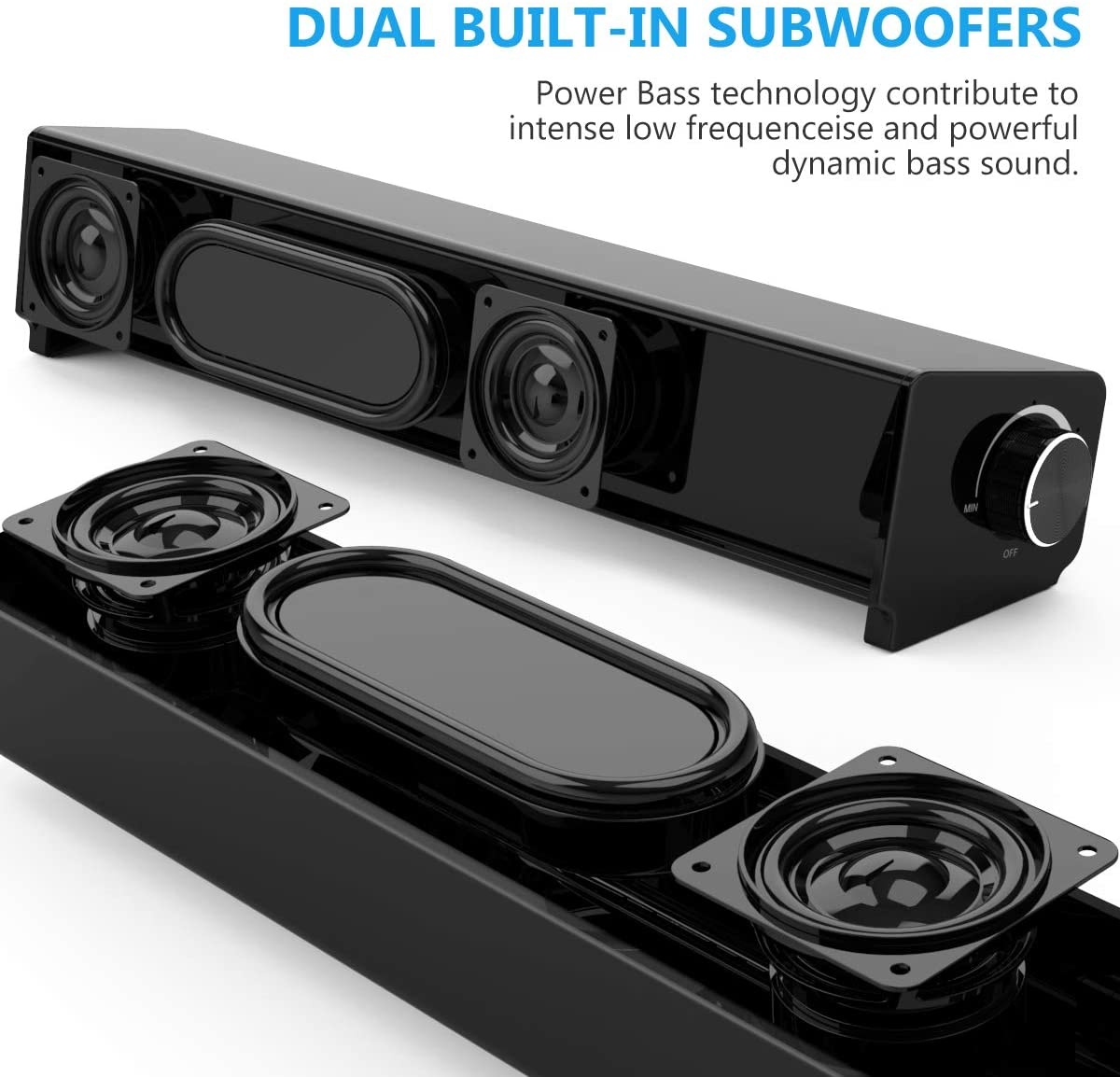 Upgrade Version; 3D Surround Sound Bar, 5.0 Soundbar for TV Portable Soundbar Home Theater Soundbar Wireless & Wired Bluetooth Sound Bars with Remote Control for TV Tablets Cell Phone