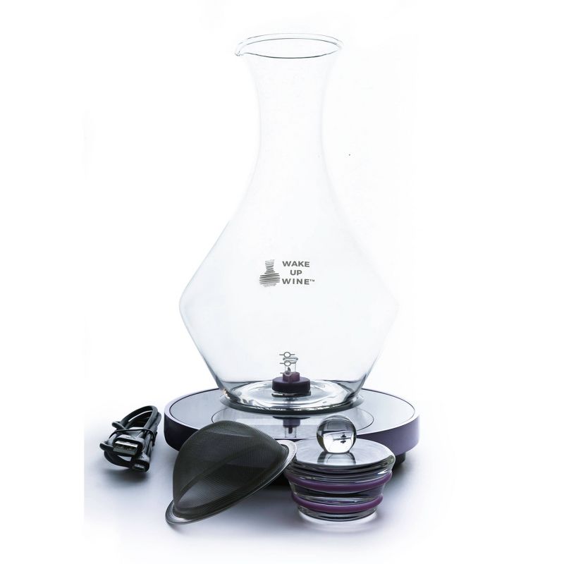 WAKE UP WINE Pro / 750ml Glass Decanter and Electronic Decanting Base
