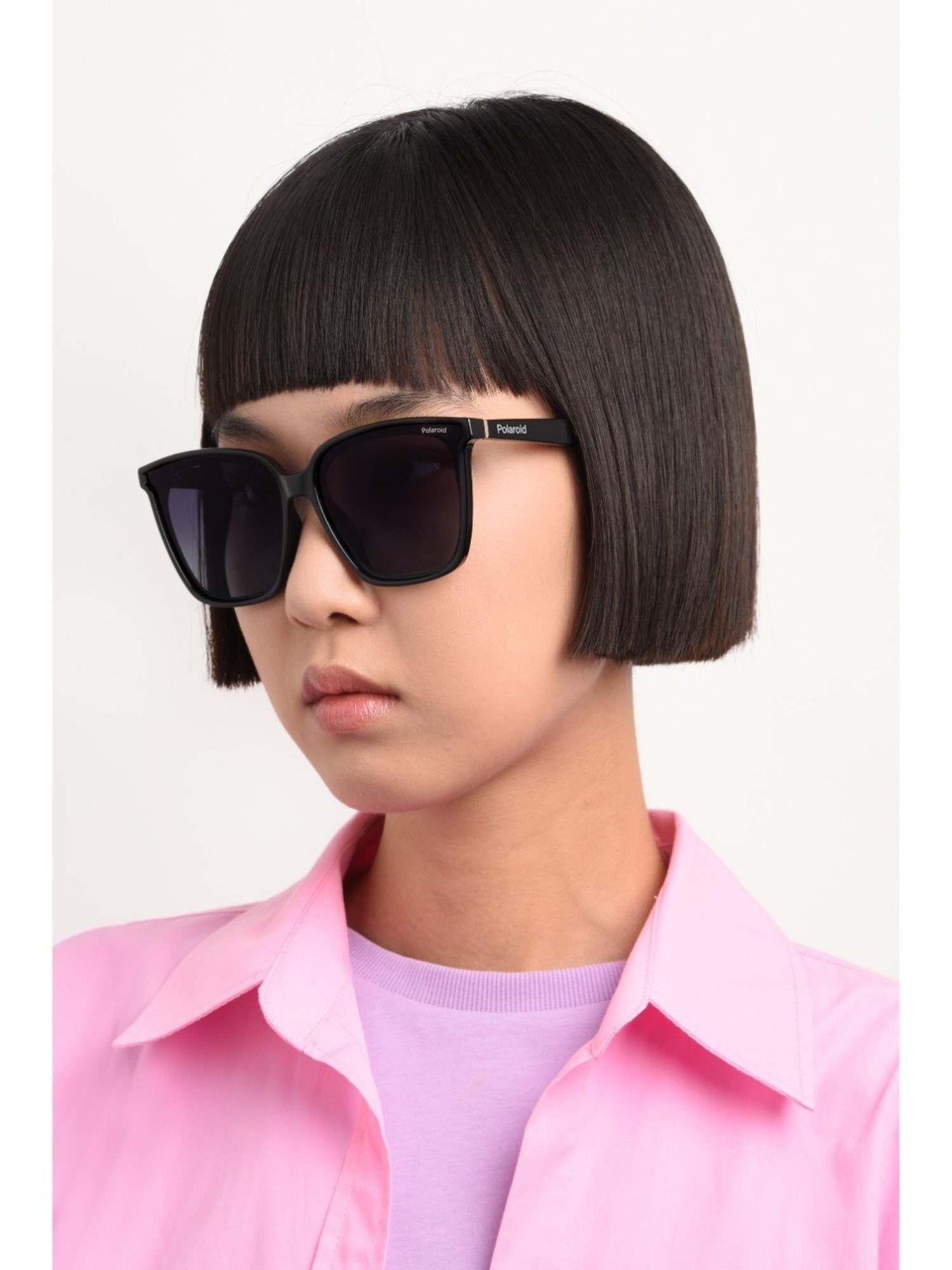 Polaroid Black Square Unisex Sunglasses