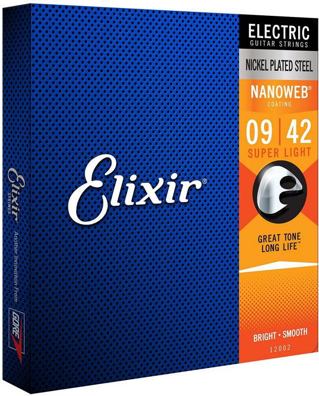 Elixir 12002 Super Lt NanoWeb El Guitar Strings 9-42