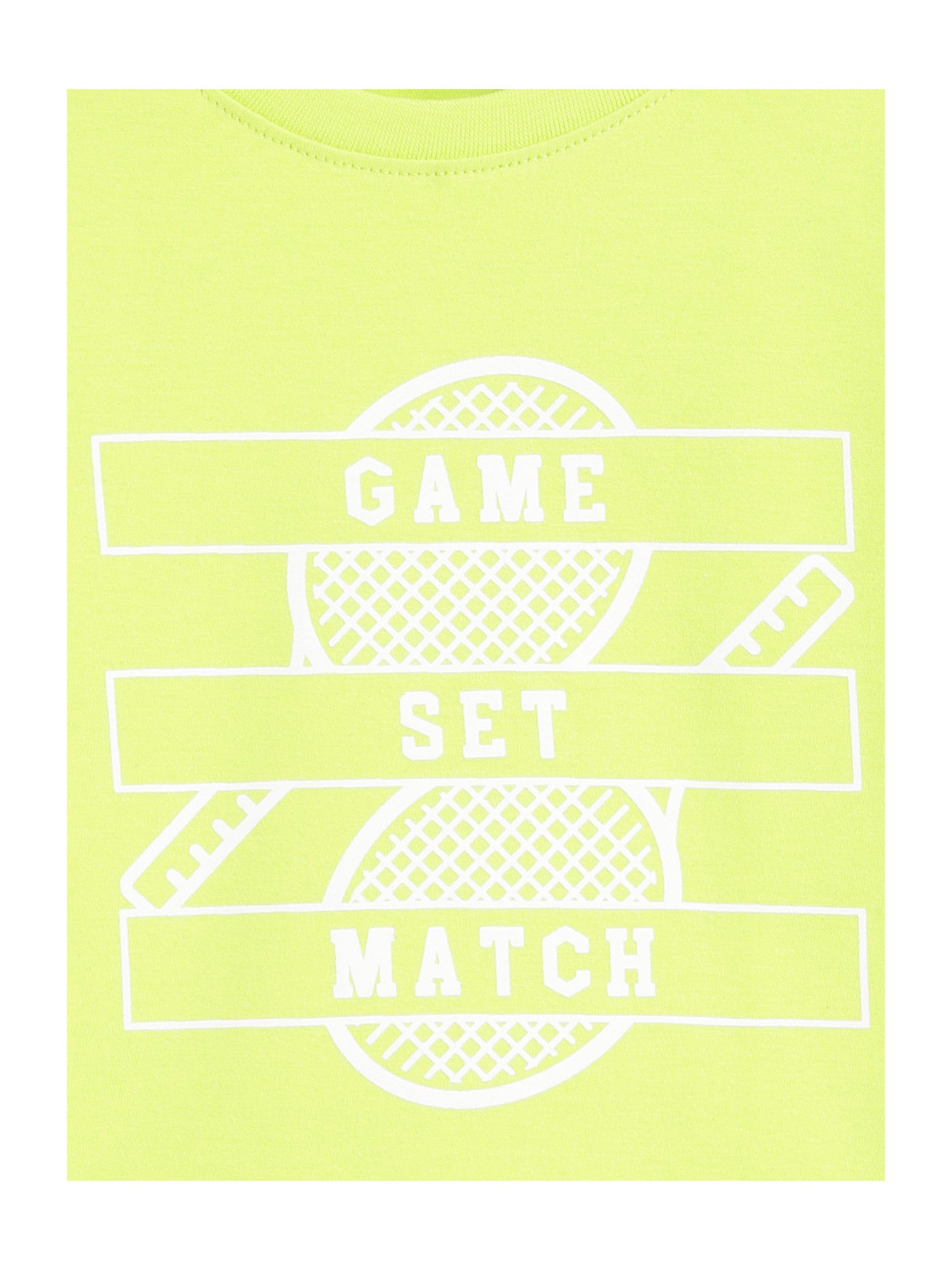 Campana Kids Lime Green Printed T-Shirt