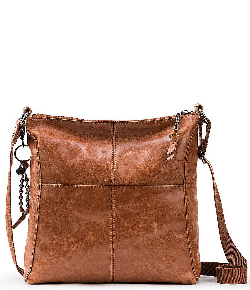 The Sak Lucia Leather Hand-Crochet Crossbody Bag