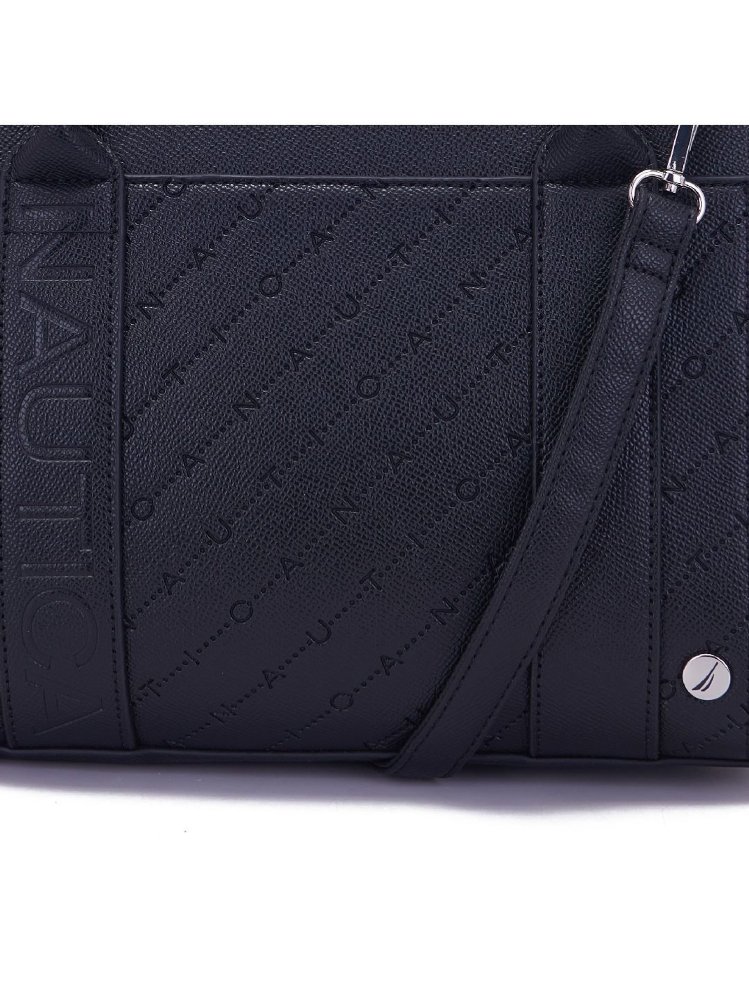 Nautica Black Solid Medium Handbag