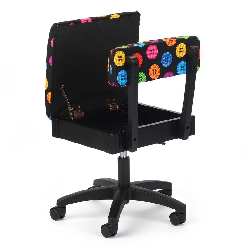 Arrow Cabinets Adjustable Sewing and Craft Chair Black