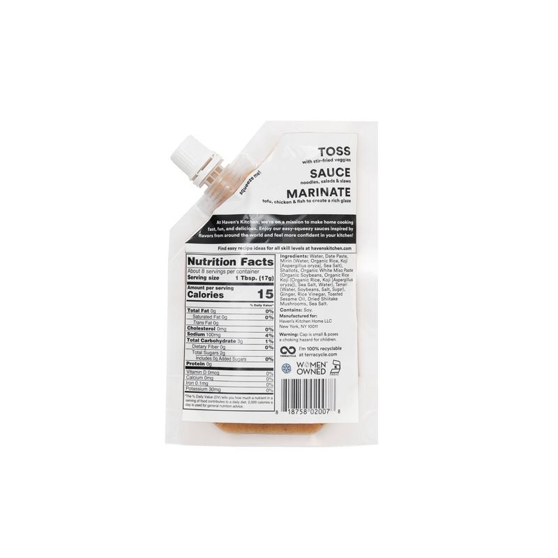 Haven's Kitchen Gingery Miso Sauce, Marinade & Dressing - 5oz