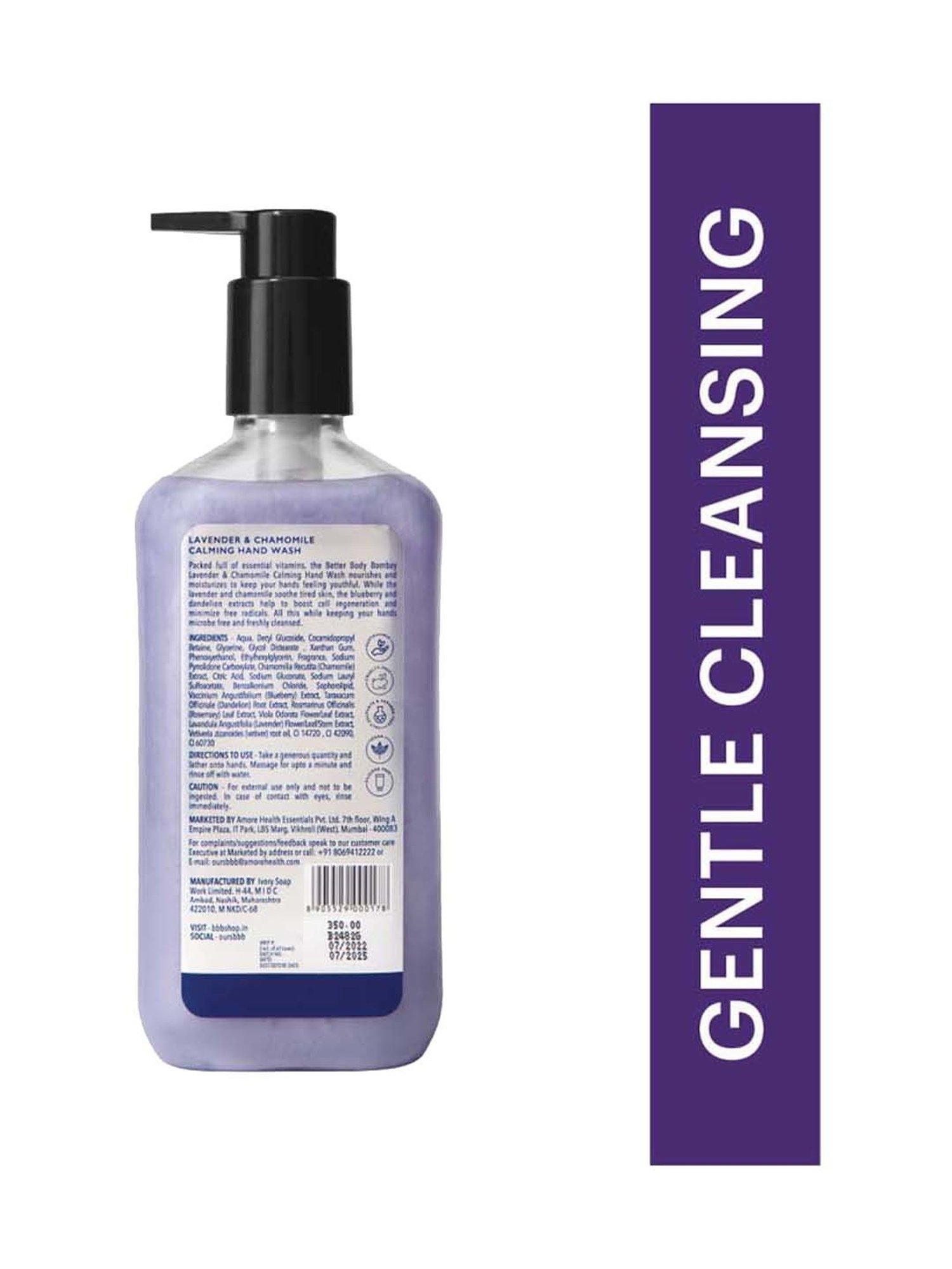 bbb Better Body Bombay Lavender & Chamomile Calming Hand Wash - 300 ml