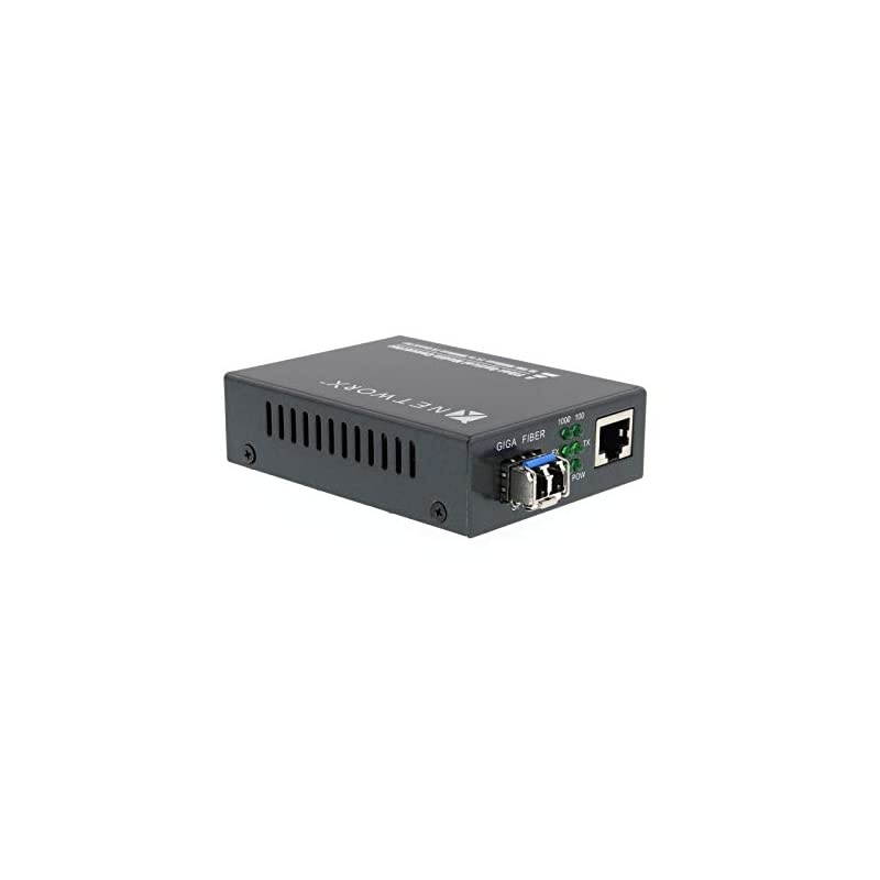 Gigabit Ethernet Fiber Media Converter - 1000 Mbps to 1000Base-LX - LC Multimode, 5.