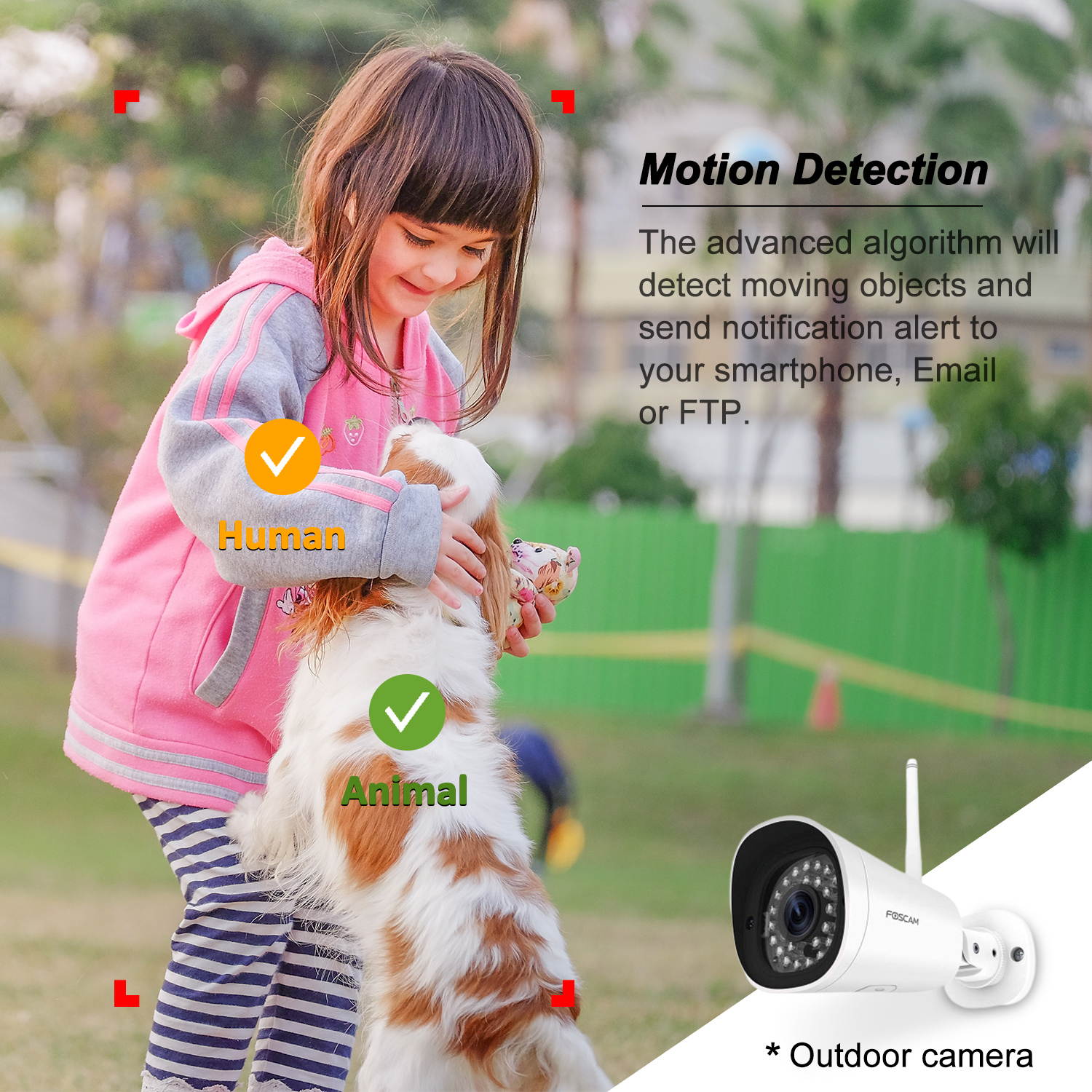 Foscam R2C WiFi Camera 1080P HD, Free Cloud Storage, Mutual Audio Dialogue,WiFi or Wired Connection, Motion/Sound Sensor, Pan/Tilt, Night Vision, IP Home Security Camera System, Black