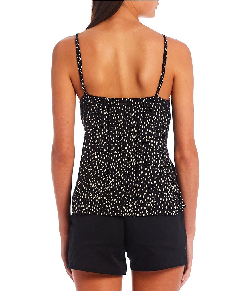 Volcom Sleeveless Dotted Piped Camisole Top