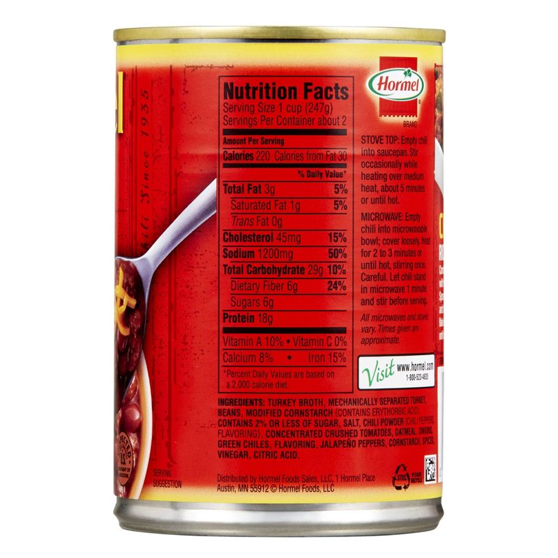Hormel 99% Fat Free Turkey with Beans Chili 15oz
